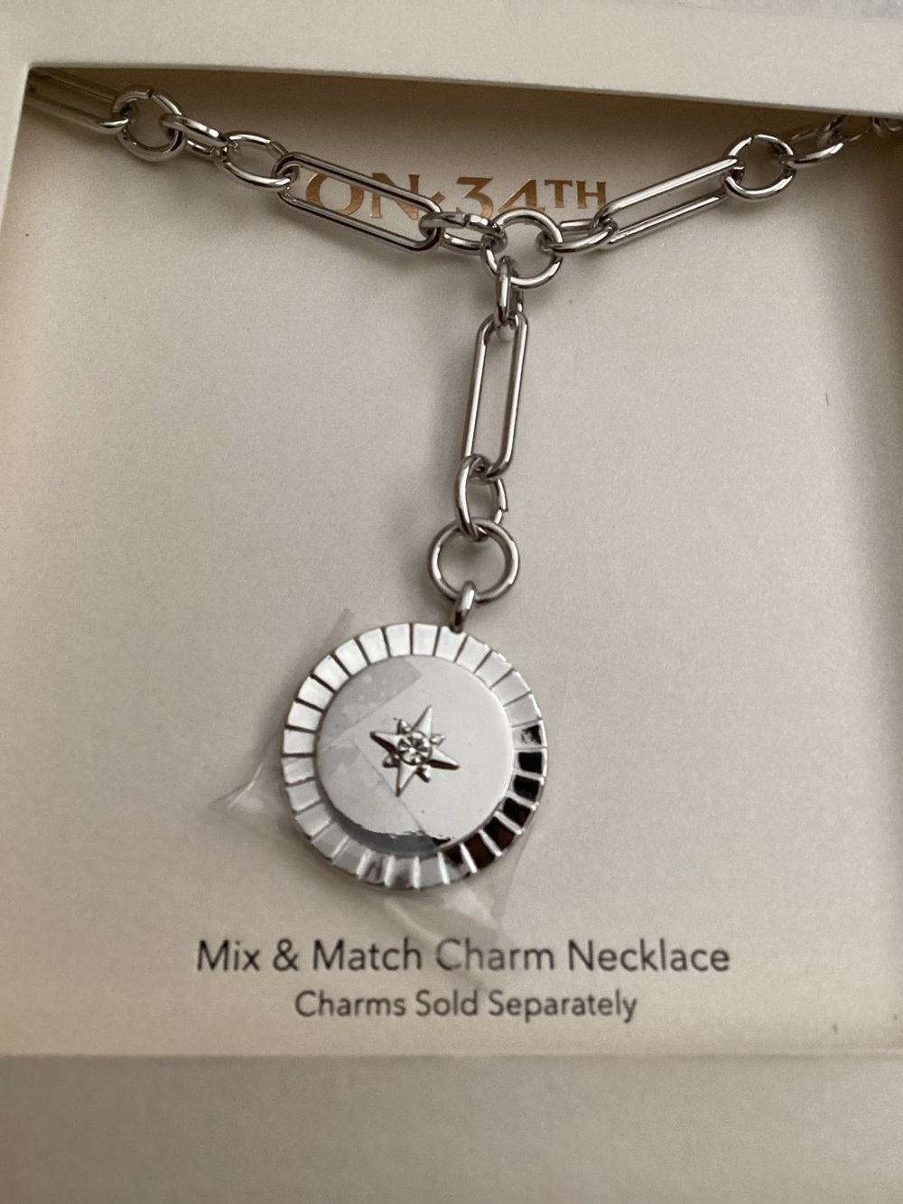 On 34th Silver Mix & Match Star Charm Necklace - Picture 3 of 5